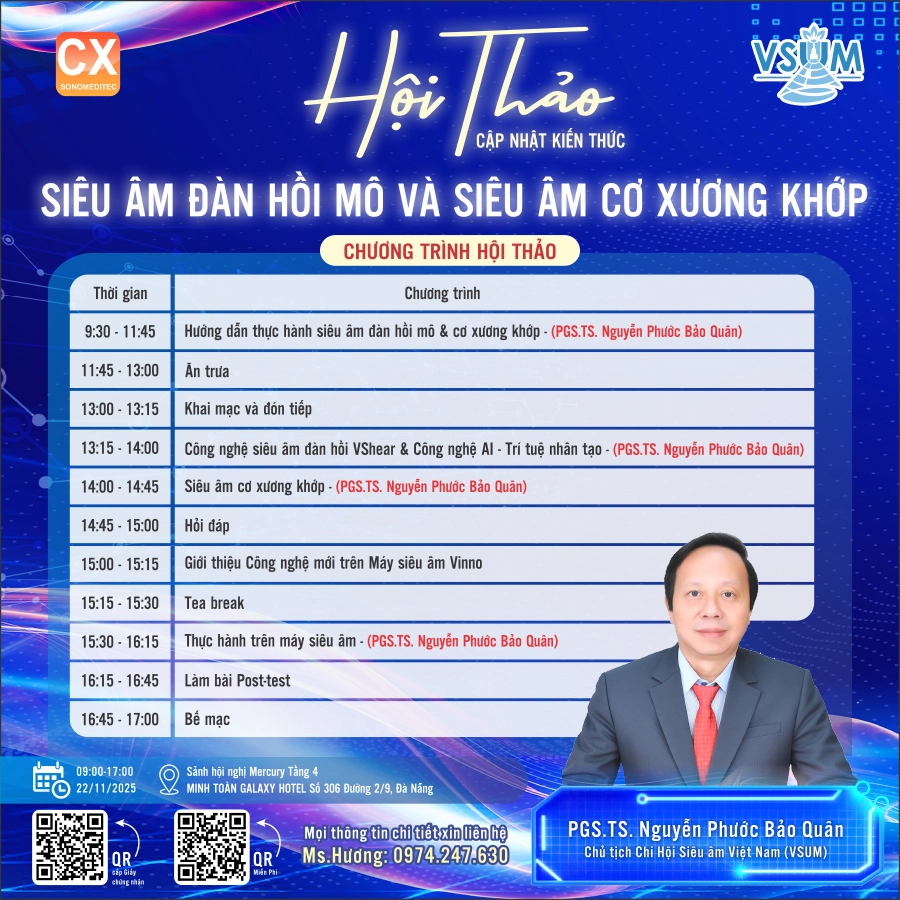 hướng dẫn đăng ký tham dự hội thảo siêu âm đàn hồi mô và siêu âm cơ xương khớp tại Đà Nẵng