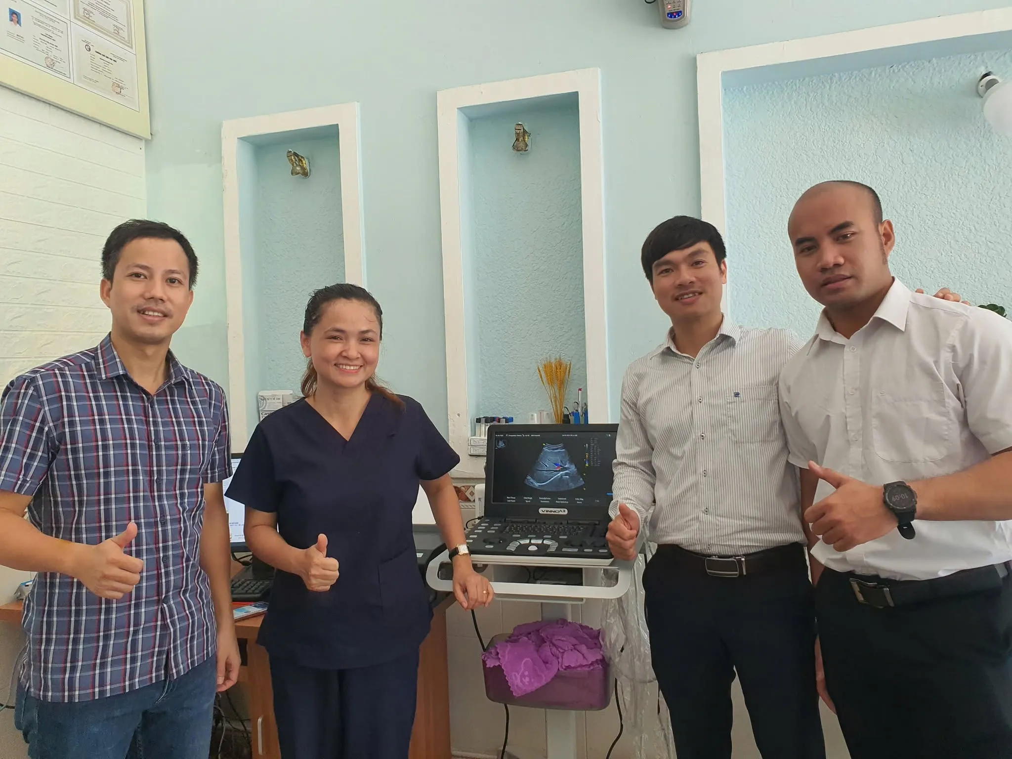 lắp máy siêu âm xách tay Vinno A3