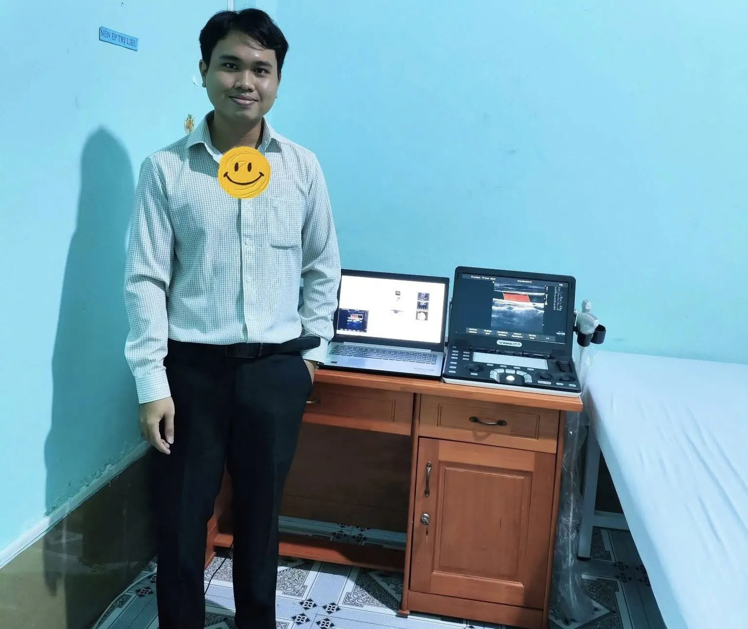 lắp máy siêu âm xách tay Vinno A3